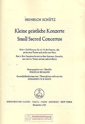 Small Sacred Concertos (conciertos), Volume 9