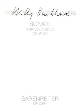Sonate fur Solobratsche (Sonata Viola - 1939) op. 59