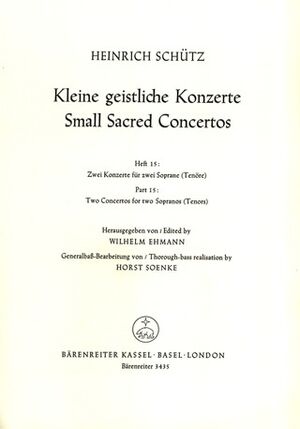 Kleine geistliche Konzerte, Heft 15 - Concierto