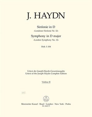 London Symphony (sinfonía) No.12 -D Major Hob.I:104