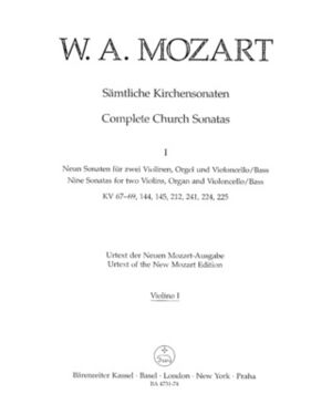 Samtliche Kirchensonaten (sonatas iglesia), Heft 1