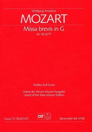 Missa Brevis In G Major K.49