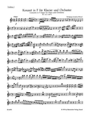 Piano Concerto (concierto) No. 11 in F major K. 413