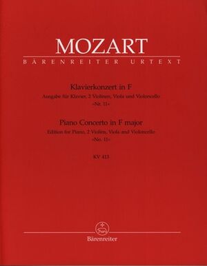 Piano Concerto (concierto) No. 11 in F major K. 413