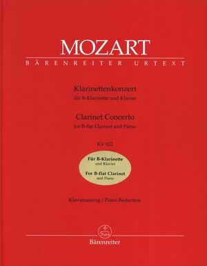 Clarinet Concerto (concierto) In A K.622 - Clarinete (si bemol), piano