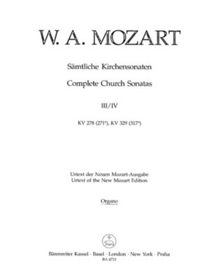 Church Sonatas Vol 3/4 K.278, 329