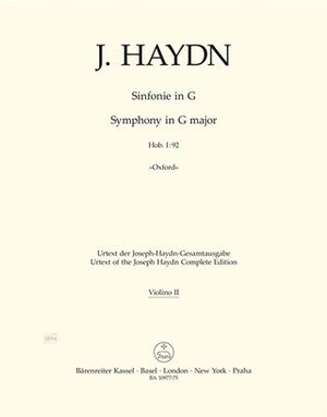 Symphony (sinfonía) No. 92 In G Oxford