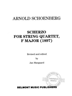 SCHOENBERG SCHERZO Fmaj Str.Quartet      1