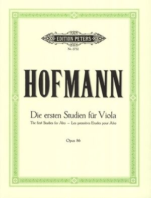 Die ersten Studien (estudios) für Viola op. 86