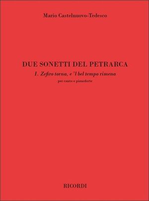Due Sonetti Del Petrarca, Per Voce E Pianoforte
