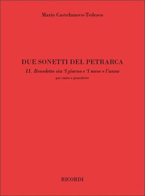 Due Sonetti Del Petrarca, Per Voce E Pianoforte