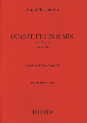 Quartetti Per Archi Op. 58: N. 4 In Si Min.