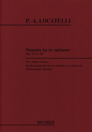 Sonata Da Camera In Re Min. Op. 6 N. 12