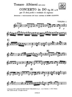 Concerto Per 2 Oboi Archi E Cembalo Di Ripieno