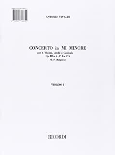 Concerto (concierto) Per 4 Violini, Archi E BC: Mi Min Rv 550