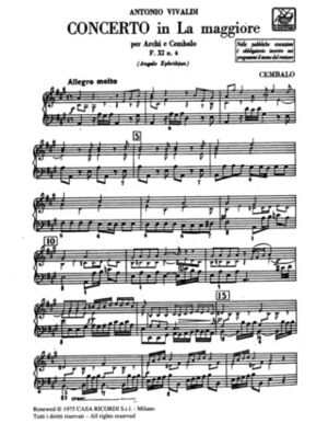 Concerto Per Archi E B.C.: In La Rv 158