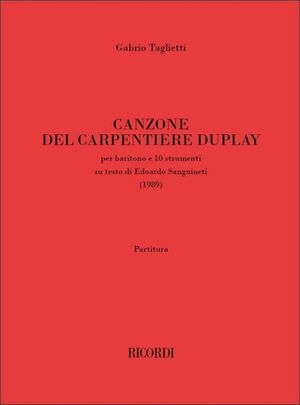 Canzone Del Carpentiere Duplay