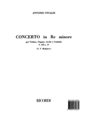 Concerto Per Strumenti Diversi, Archi e BC.