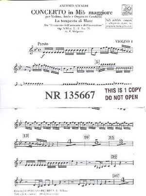 Concerto La Tempesta Di Mare Op. VIII N.5 RV 253