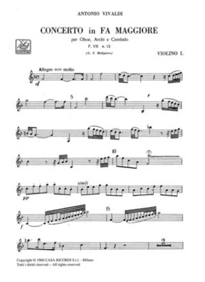 Concerto in Fa Maggiore (F Major) Rv 457