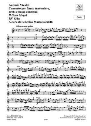 Concerto per Flauto 'Il Gran Mogol',  RV 431a