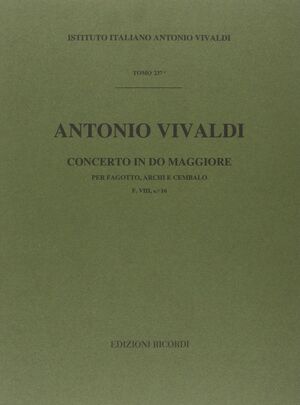 Concerto per Fagotto (concierto fagot) Archi e BC in Do Rv 469