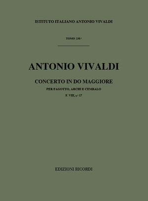 Concerto per Fagotto (concierto fagot) Archi e BC in Do Rv 472