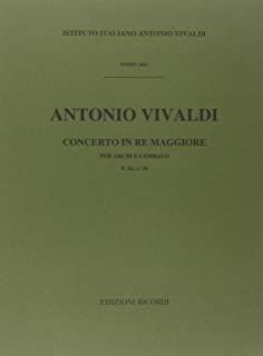 Concerto (concierto) Per Archi E B.C.: In Re Rv 121