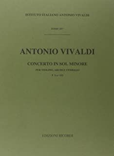 Concerto Per Violino (Concierto Violín), Archi E BC In Sol Min Rv 327