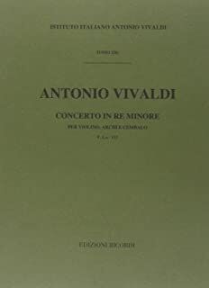 Concerto Per Violino, Archi E BC In Re Min. Rv 235