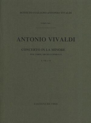 Concerto (concierto) Per 2 Oboi, Archi E BC: in La Min Rv 536