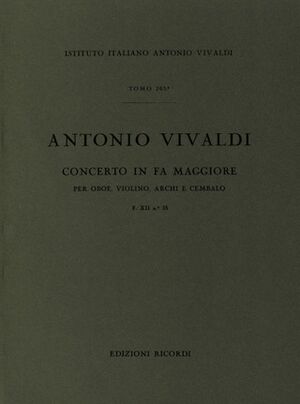Concerto (concierto) Per Strumenti Diversi, Archi E B.C.: In
