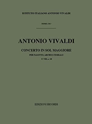 Concerto per Fagotto (concierto fagot) Archi e BC in Do Rv 476