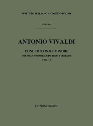 Concerto (concierto) per Viola d'Amore e Liuto Re Min Rv 540