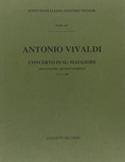 Concerto Per Violino, Archi E BC: Si Bem Rv 366