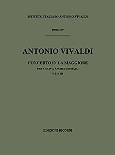 Concerto Per Violino (Concierto Violín), Archi E BC: In La Rv 344