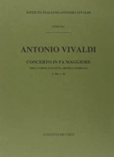 Concerto per 2 corni, fagotto, archi, BC Fa Rv135