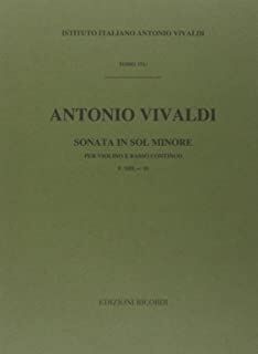 Sonata in Sol Min Rv 26 Per Violino e BC