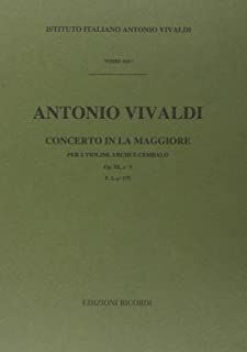 Concerto (concierto) Per 2 Violini, Archi E BC: In La Rv 519