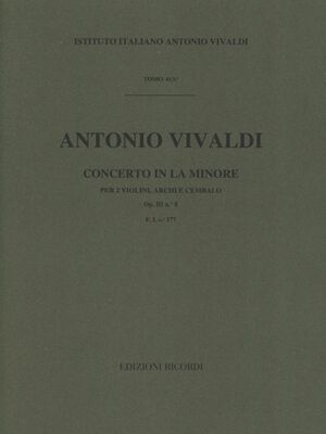 Concerto Per Violino (Concierto Violín), Archi E BC: La Min. Rv 522