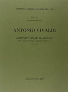 Concerto (concierto) Per Violino, Archi e BC: in Si Bem Rv 383