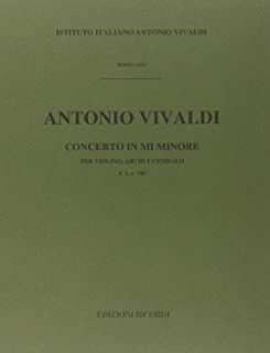 Concerto Per Violino, Archi E BC: In Mi Min Rv 279