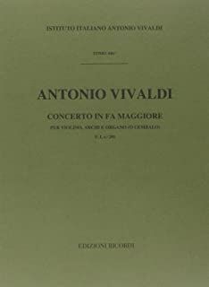 Concerto Per Violino (Concierto Violín), Archi e BC: In Fa Rv 285A