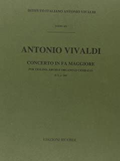 Concerto Per Violino (Concierto Violín), Archi e BC: In Fa Rv 294A