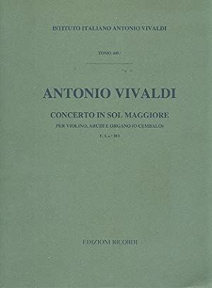 Concerto (concierto) Per Flauto, Archi E BC: In Sol Rv 435