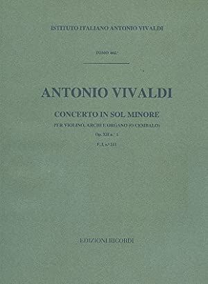 Concerto Per Violino, Archi e BC: In Re Min Rv 244