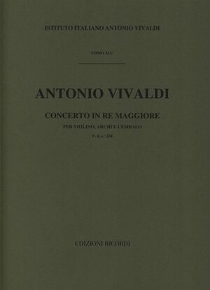 Concerto per Violino (Concierto Violín), Archi e BC: In Re Rv 227