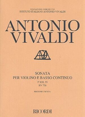 Sonata per Violino (Violín) e BC in La Rv 758