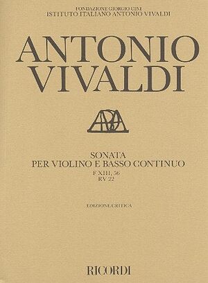 Sonata per Violino (Violín) e BC in Sol Rv 22