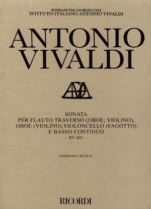 Sonata Rv 801 Per Flauto Oboe, Violoncello (Flauta Violonchelo) e BC